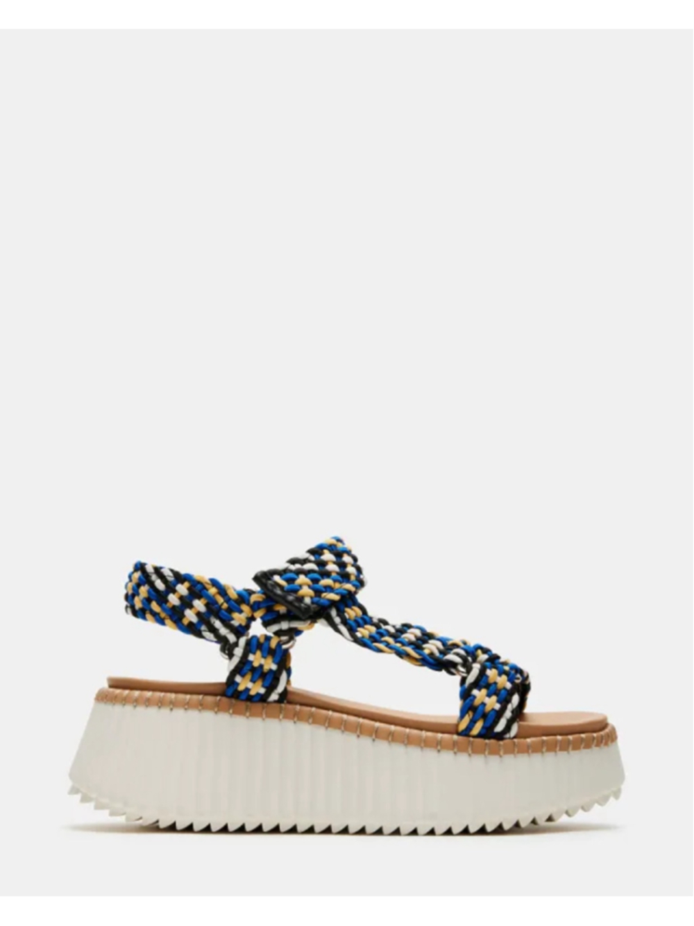 Steve Madden Silas Blue Multi platform sandal SIZE 8